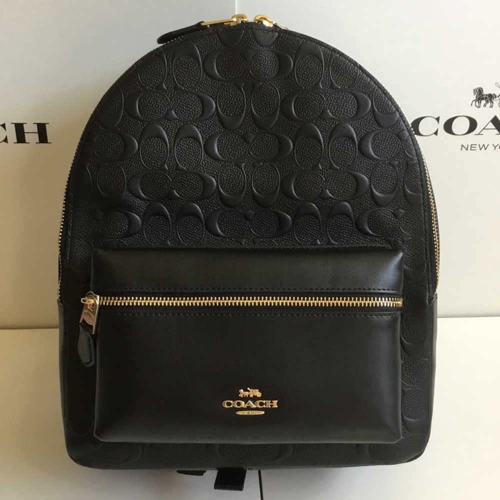 🌷Coach Medium Charlie Backpack In Signature NWT. - Picture 7 of 8